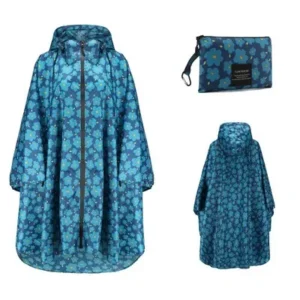 Poncho Women « Blue Floral »
