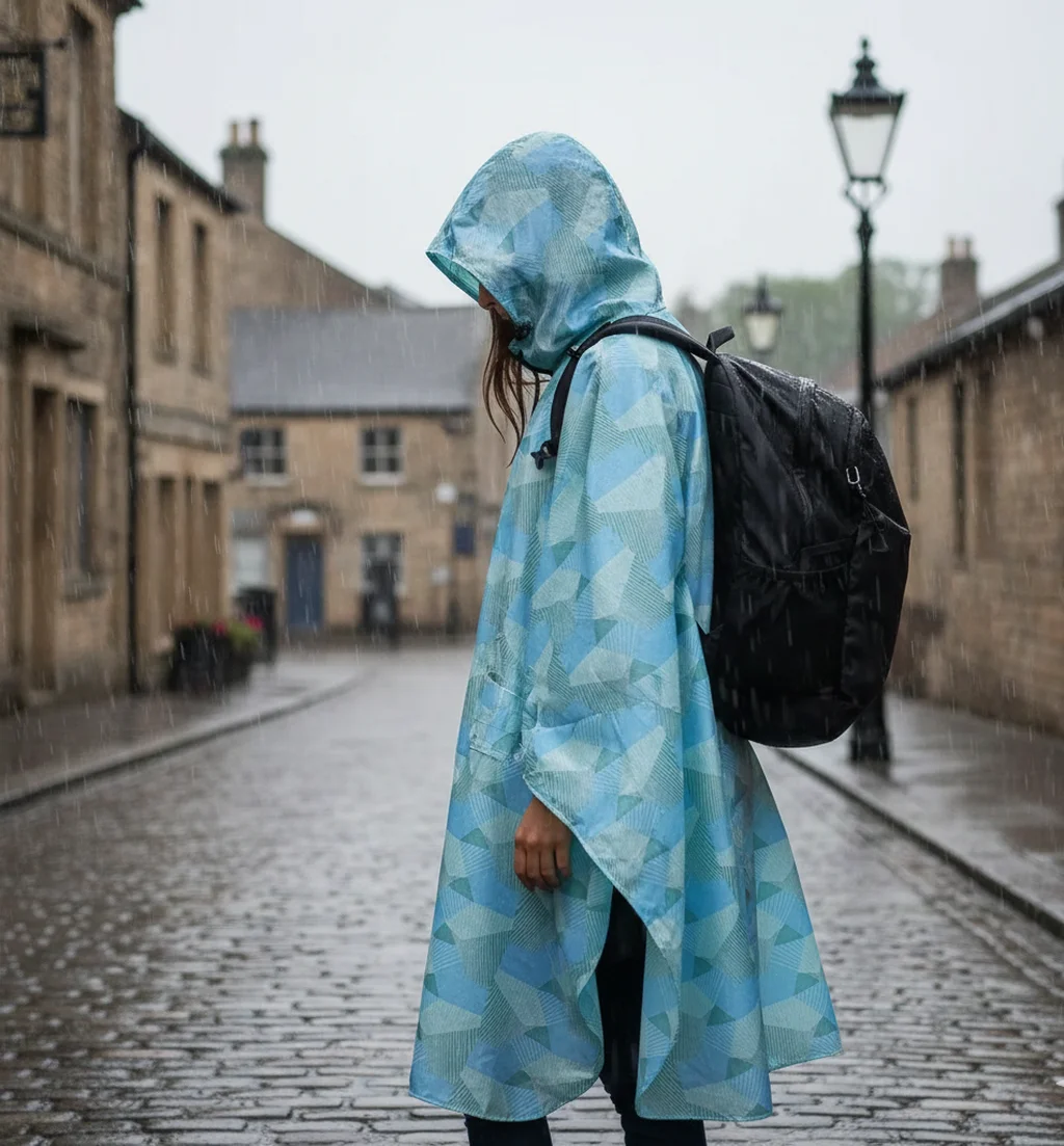 Poncho Women « Ice Geometry » - Image 5