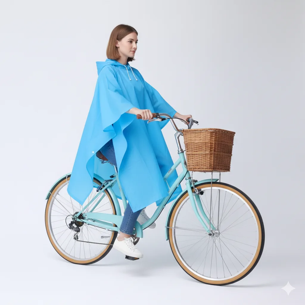 Bike Rain Poncho « Blue » - Image 2