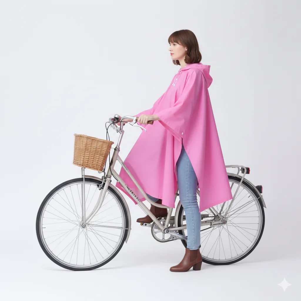 Bike Rain Poncho « Pink »