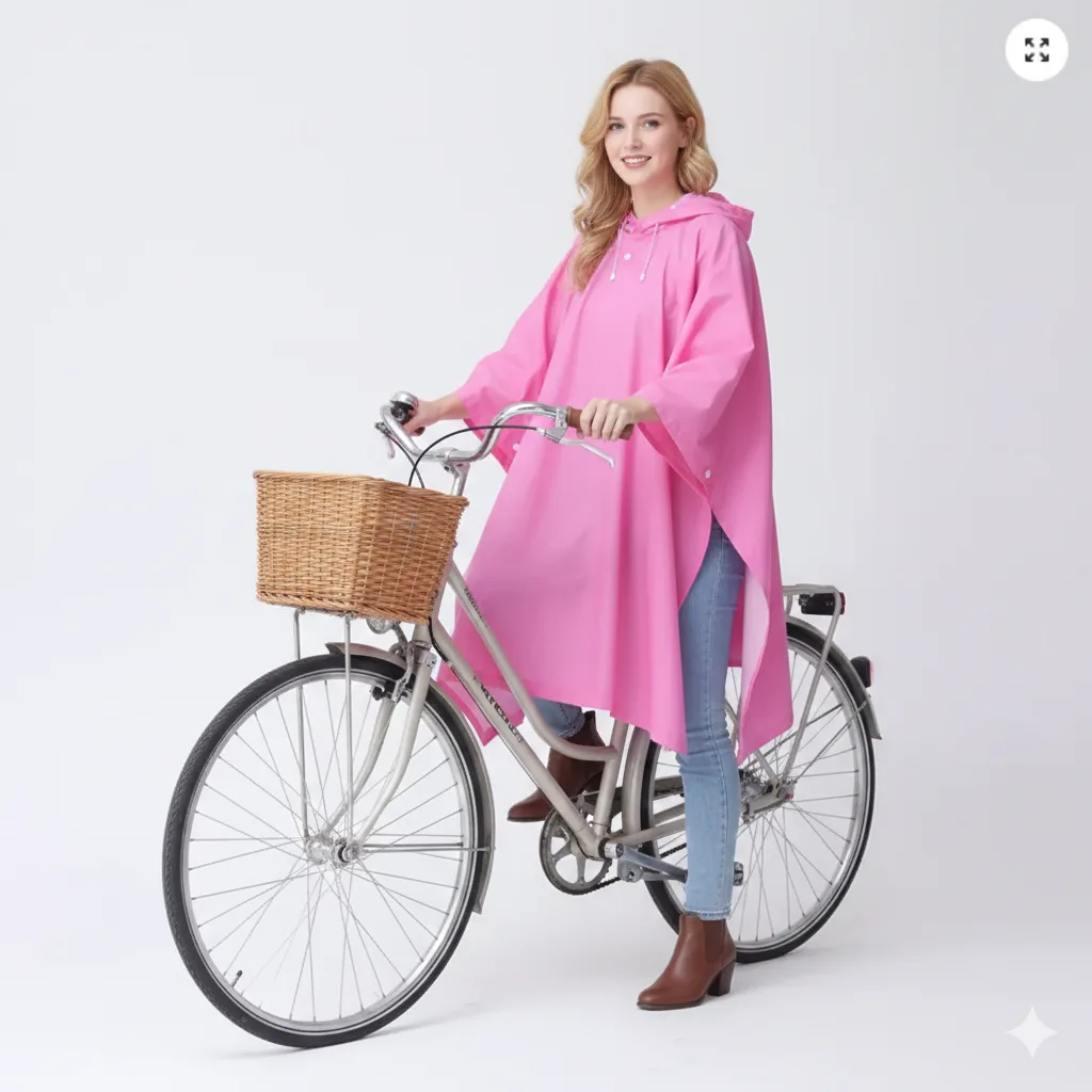 Bike Rain Poncho « Pink » - Image 2