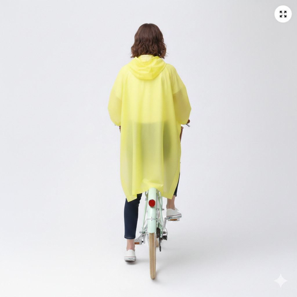 Bike Rain Poncho « Yellow » - Image 3