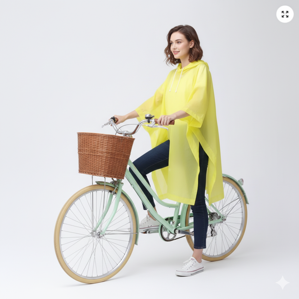 Bike Rain Poncho « Yellow » - Image 2