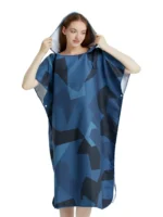 Poncho Towel « Blue Geometry »