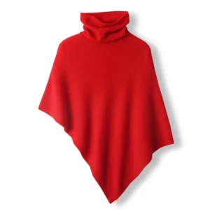 Poncho Cashmere « Scarlet Red »
