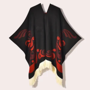 Poncho Mexican « Tartan Rojo »