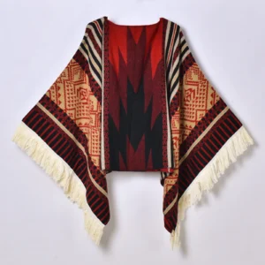 Poncho Mexican « Tribal Naranja »