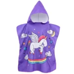 Poncho Towel Kids « Purple Unicorn »