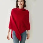 Poncho Cashmere « Burgundy Chic » - Image 3