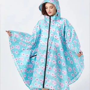 Poncho Women « Aqua Blossom »