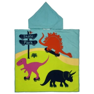 Poncho Towel Kids « Dino Skate »