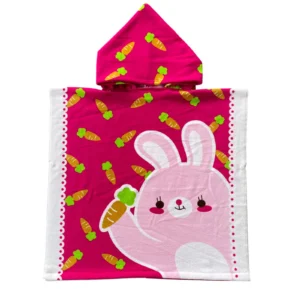 Poncho Towel Kids « Bunny Carrots »