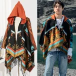 Poncho Men « Sunset Red » - Image 2
