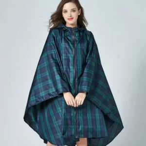 Poncho Women « Blue Tartan »