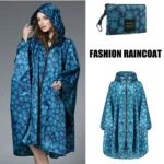 Poncho Women « Blue Floral » - Image 2