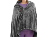 Poncho Heated « Grey Zip »
