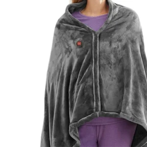 Poncho Heated « Grey Zip »