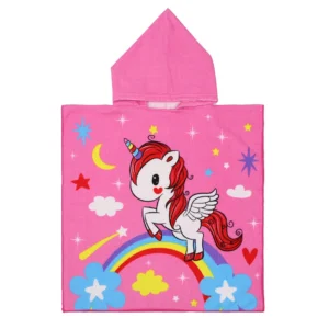 Poncho Towel Kids « Rainbow Unicorn »