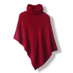 Poncho Cashmere « Burgundy Chic »