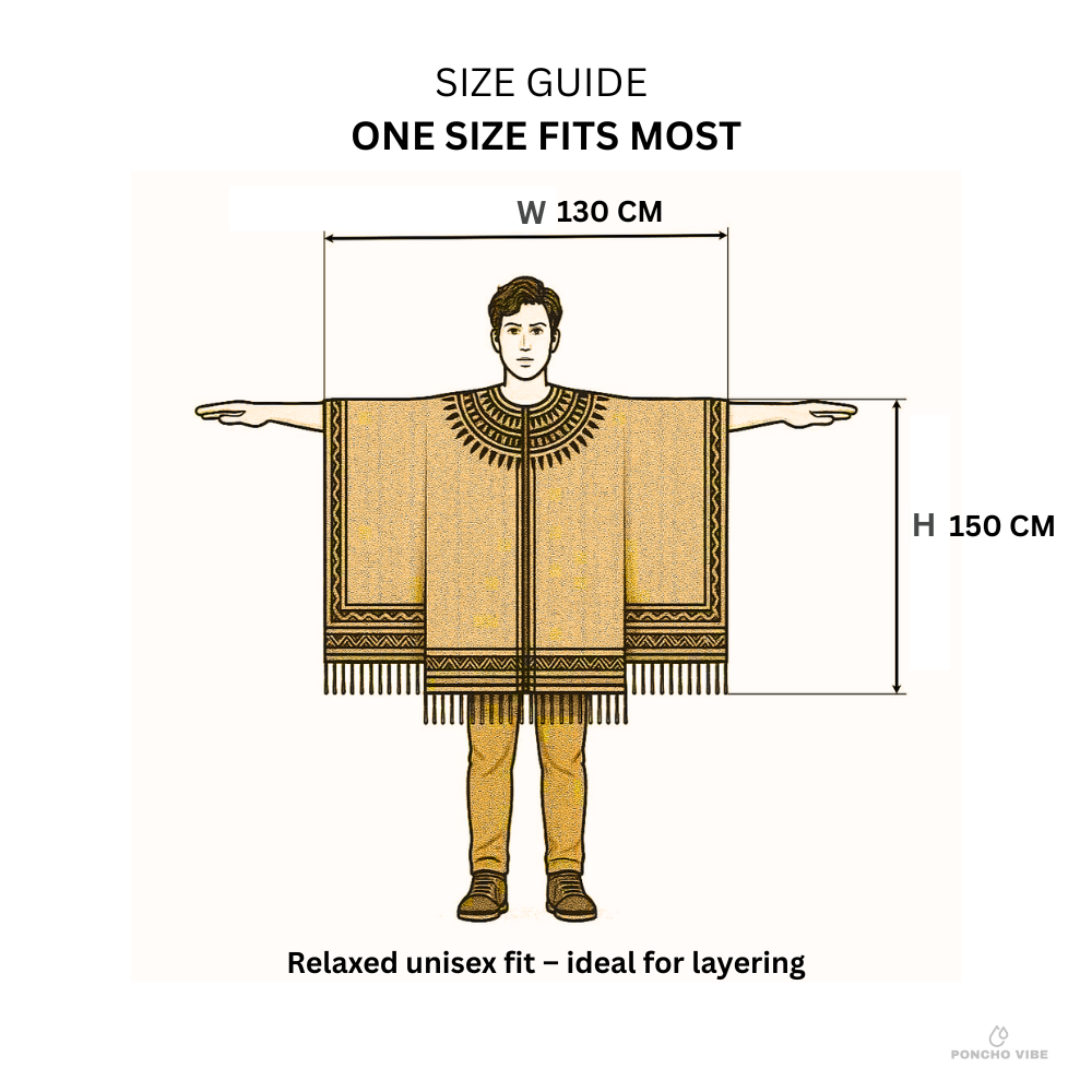 Poncho Mexican « Tribal Naranja » | PonchoVibe UK