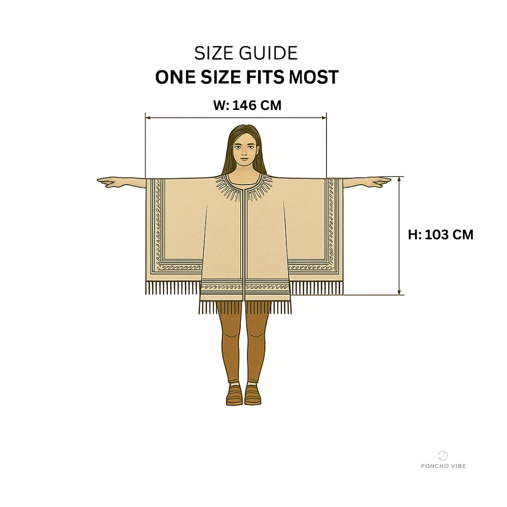 Poncho Women « Aqua Blossom » | PonchoVibe UK