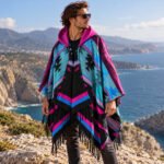 Men's Hooded Poncho – Neon Magenta - Image 3