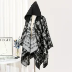 Mexican Poncho “Shadow Black” – Warm & Stylish