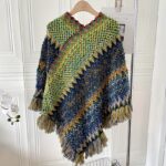 Poncho Women « Boho Knit Green »