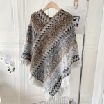 Poncho Women « Boho Knit Grey »