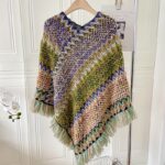 Poncho Women « Boho Knit Light Violet »