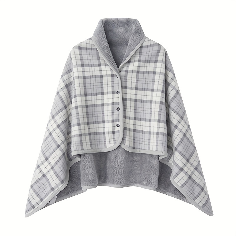 Poncho Women « Grey Plaid »