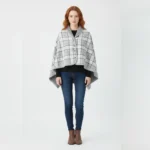 Poncho Women « Grey Plaid » - Image 2