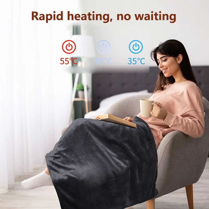 Heated Wearable Blanket “NightCozy” – USB Heated Poncho Blanket - Image 2