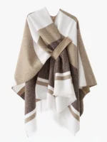 Poncho Women « Geometry Dark Khaki »