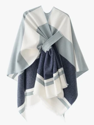 Poncho Women « Geometry Navy Blue »