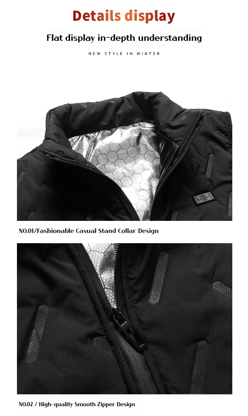 Heated Vest “UrbanHeat” – USB Heated Sleeveless Jacket for Cold Weather - Image 6