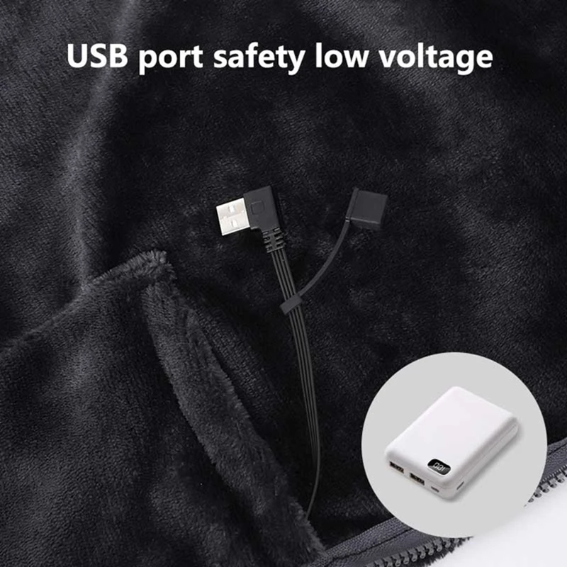 Heated Wearable Blanket “NightCozy” – USB Heated Poncho Blanket - Image 3