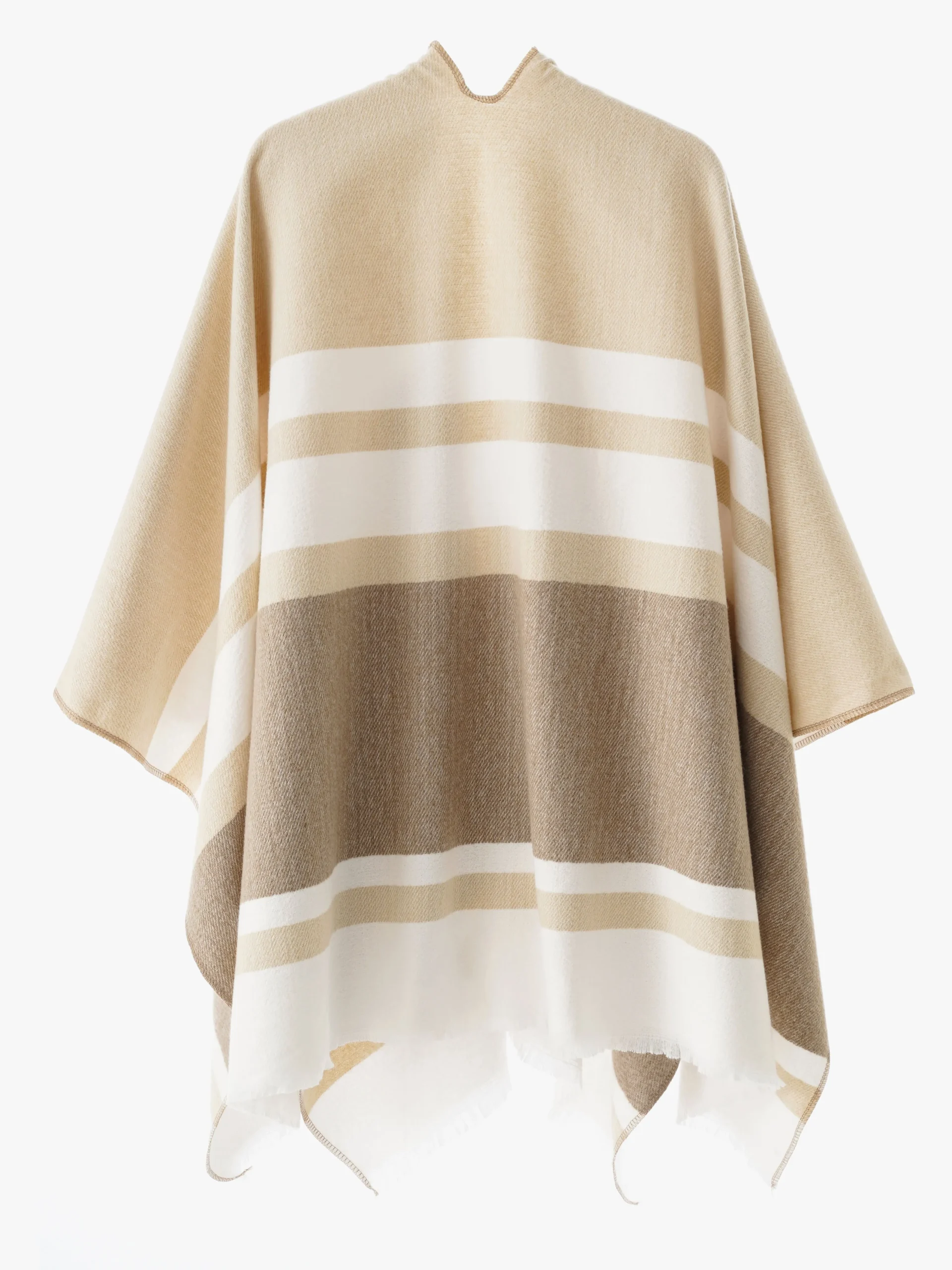 Poncho Women « Geometry Beige » - Image 3