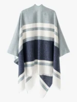 Poncho Women « Geometry Navy Blue » - Image 3