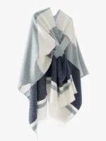 Poncho Women « Geometry Navy Blue » - Image 2