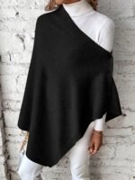 Women’s Button Cape Poncho | Elegant Winter Poncho UK - Image 5