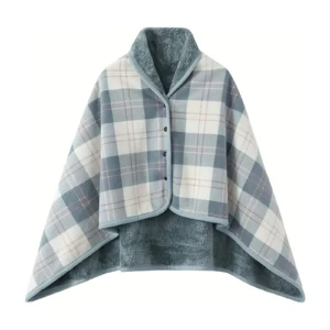 Poncho Women « Light Blue Plaid »