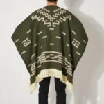 Poncho Mexican Verde Vivo Clint Eastwood Replica Authentic Handmade - Image 6