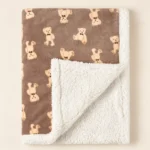 LittleNest baby fleece blanket — coffee bear