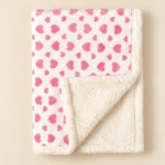 LittleNest baby fleece blanket — hearts