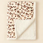LittleNest baby fleece blanket — leopard