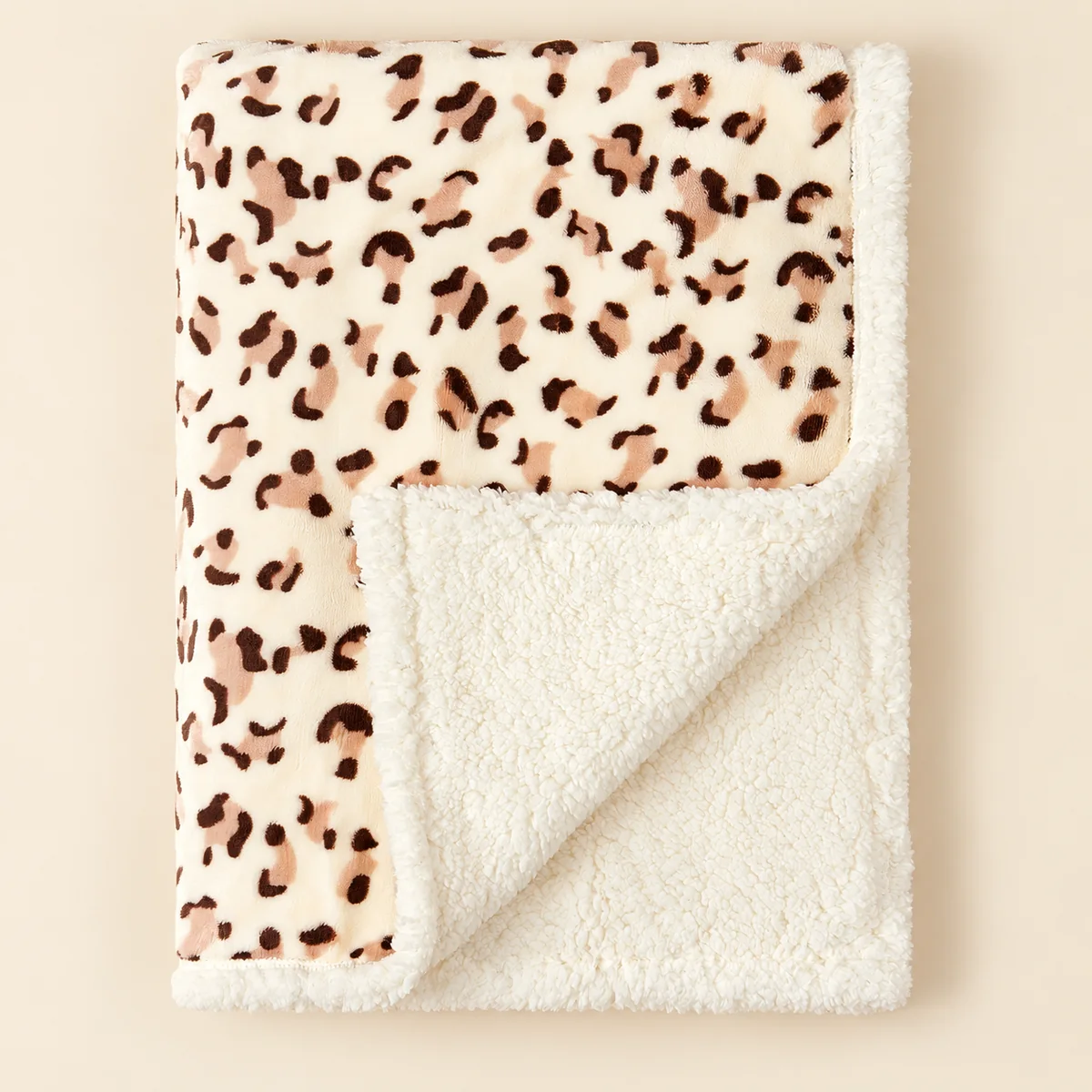 LittleNest baby fleece blanket — leopard