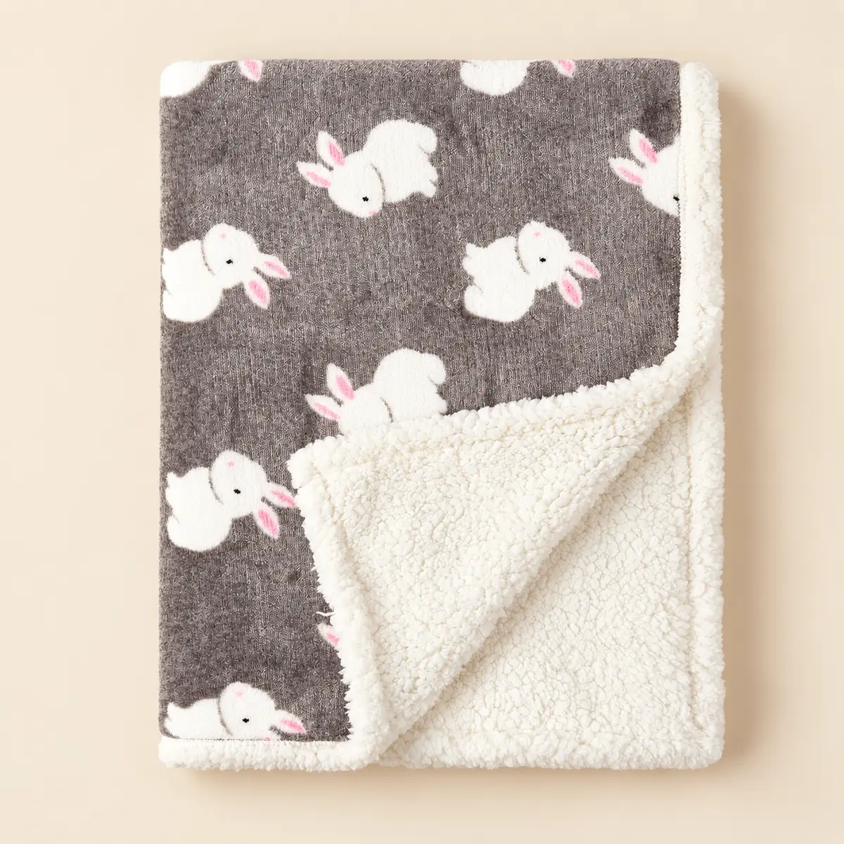 LittleNest baby fleece blanket — rabbit