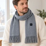 WarmWrap heated scarf in grey — usage