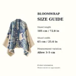 BloomWrap women's floral poncho shawl size and fit guide